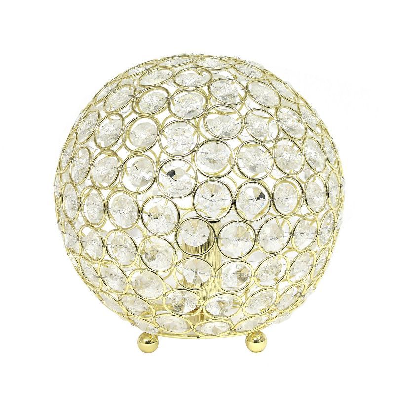 Bronze Crystal Ball Sequin Table Lamp for Kids Nursery