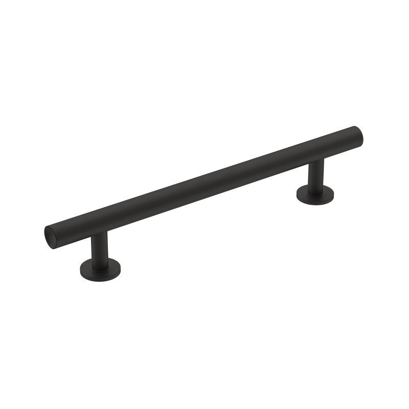 Matte Black Modern Bar Cabinet Pull with Mounting Hardware