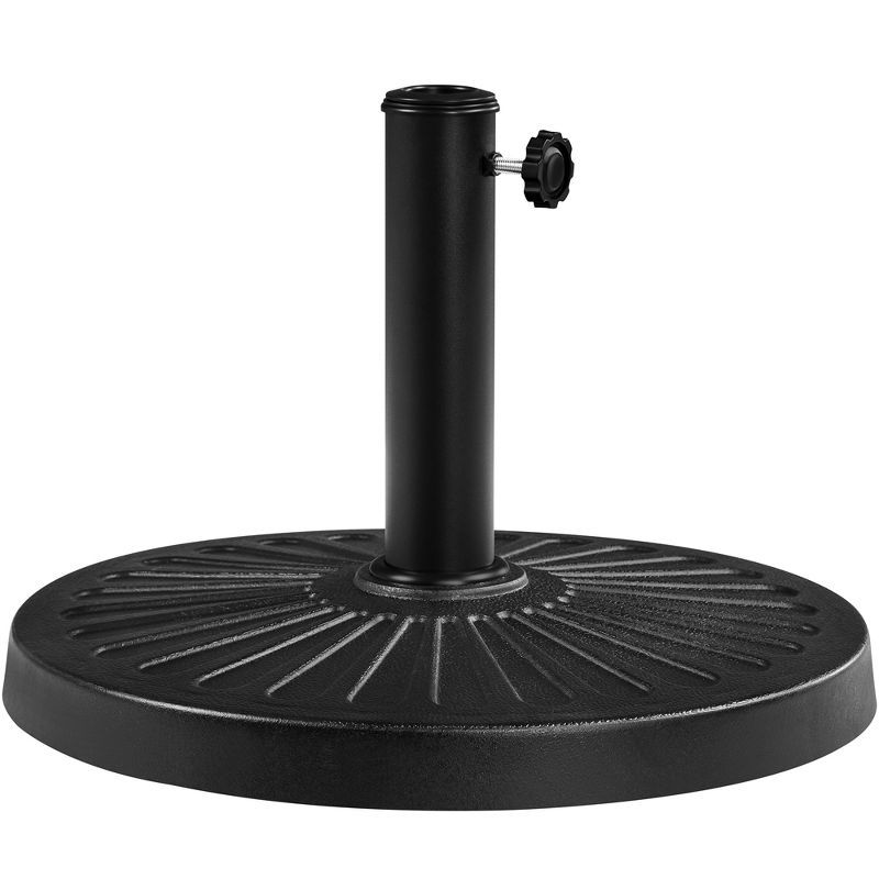 Black Metal Outdoor Patio Umbrella Base Stand