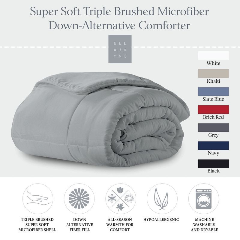 King Gray Microfiber Down-Alternative Comforter