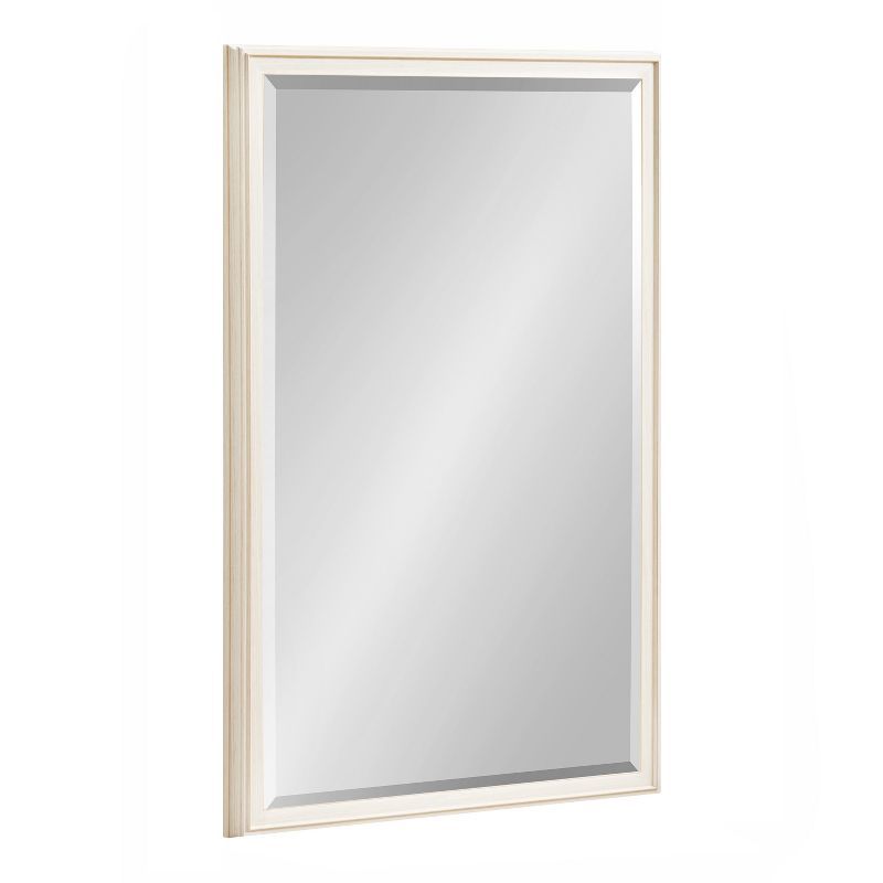 Oakhurst 20"x30" White Rectangular Wall Mirror with Stepped Frame