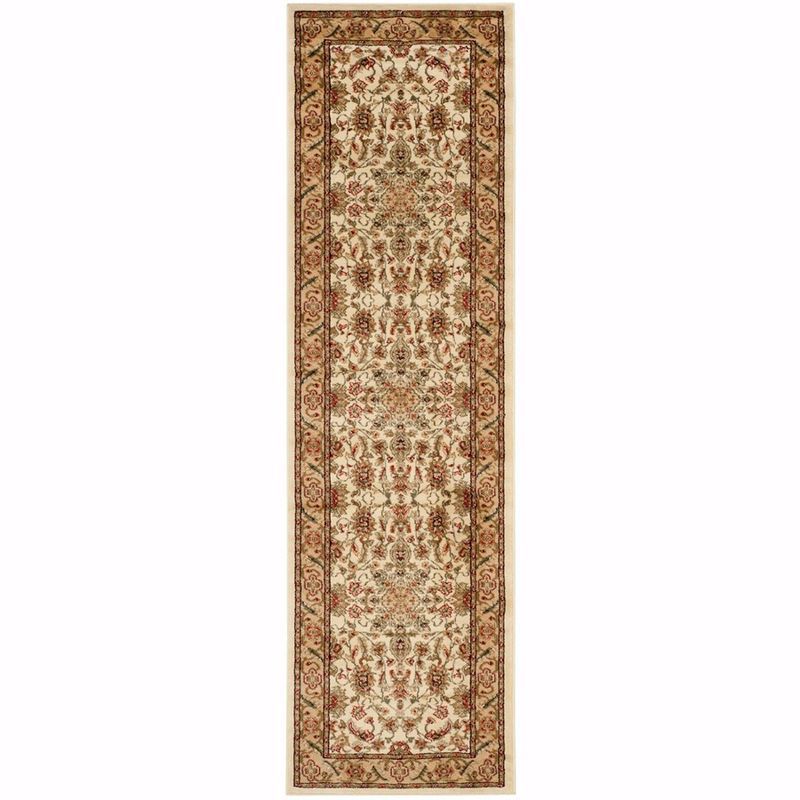 Beige Hand-knotted Synthetic Safavid Style Area Rug