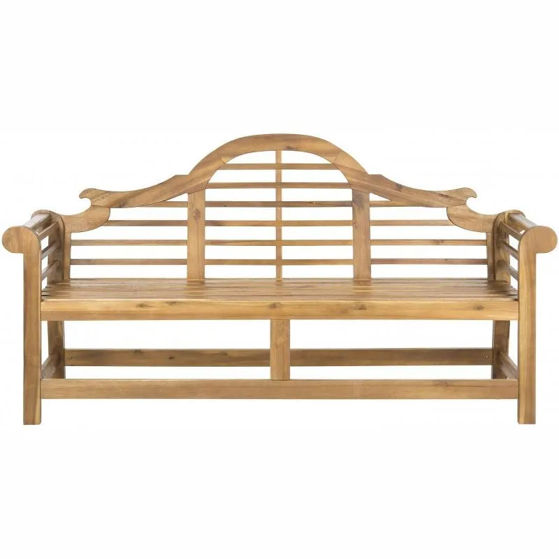 Khara 77" Natural Acacia Wood Garden Bench