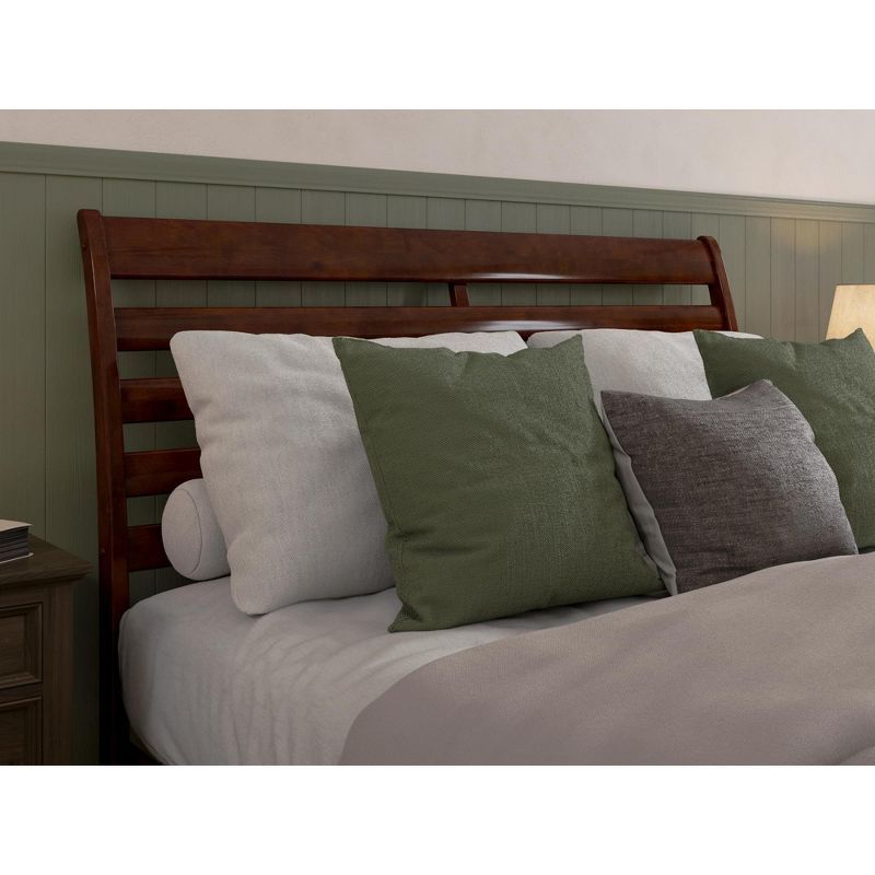 Savannah Walnut Queen Solid Wood Headboard with USB Charger
