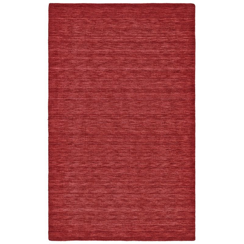 Luna Red Hand-Knotted Wool 5' x 8' Area Rug