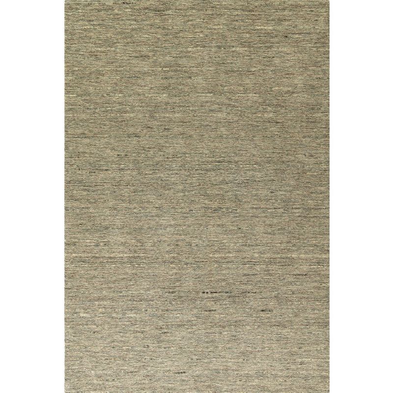 Fog Gray Hand Loomed Wool Rectangular 8' x 10' Rug