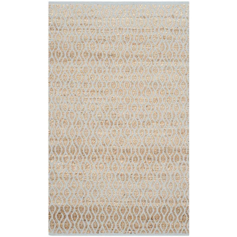 Cape Cod 3' x 5' Gray and Natural Cotton Geometric Area Rug