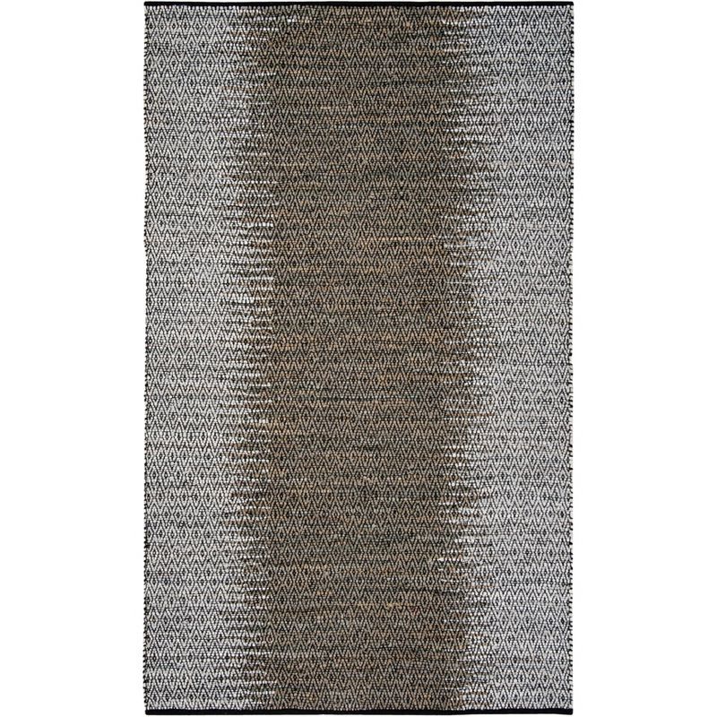 Light Grey and Grey 6' x 9' Handmade Cowhide Rug