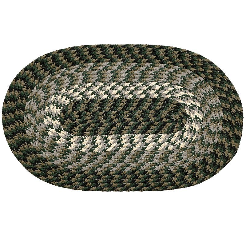 Hunter Stripe 20" x 30" Reversible Polypropylene Oval Rug