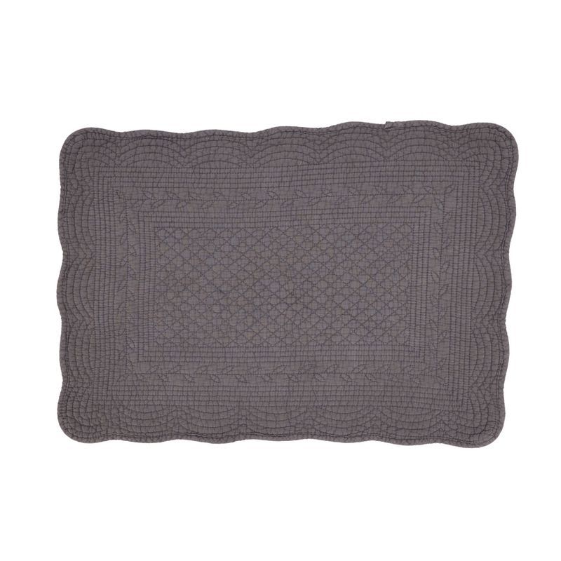 Slate Quilted Fabric Placemats Set of 4