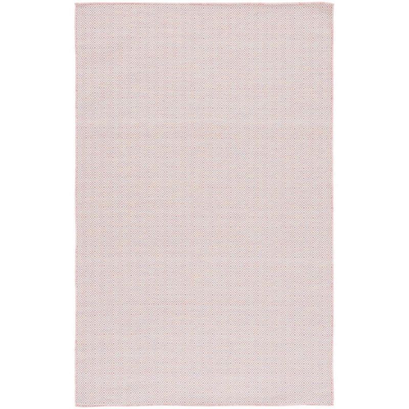 Hampton Light Pink Multi Rectangular Wool Area Rug