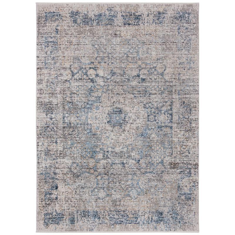 Ethereal Gray Hand-Knotted Wool-Viscose Round Rug