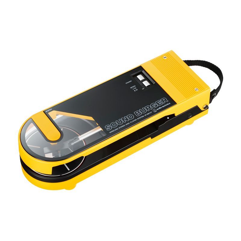 Yellow Portable Bluetooth Turntable with USB Connection