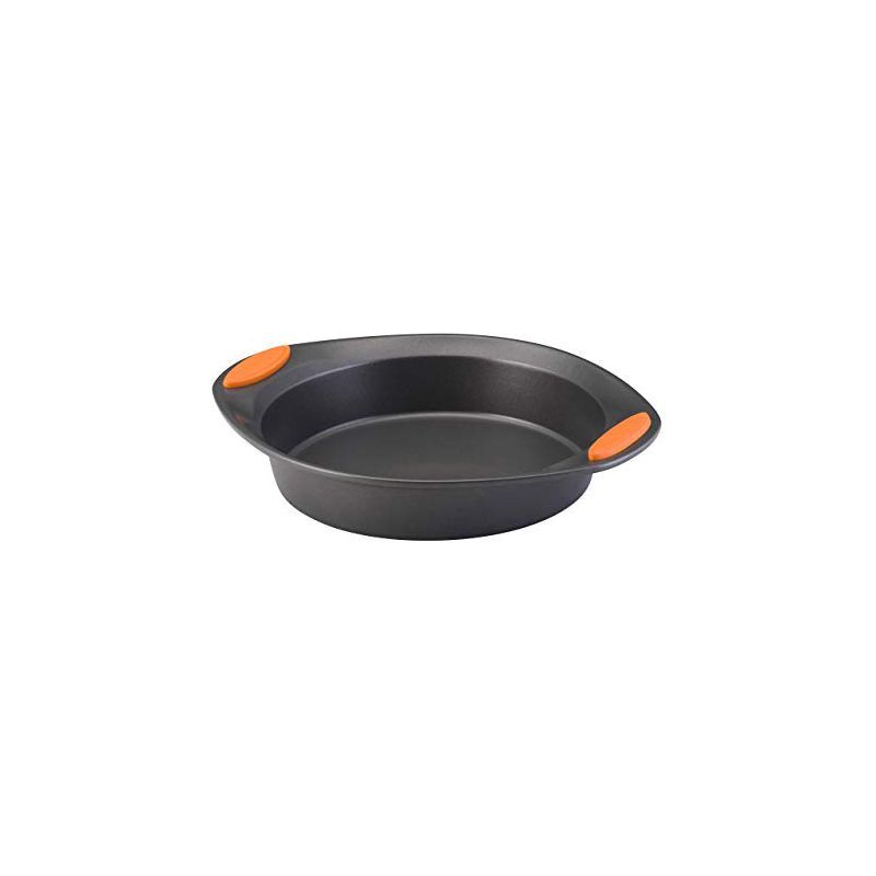 9-Inch Round Gray Nonstick Cake Pan with Grips