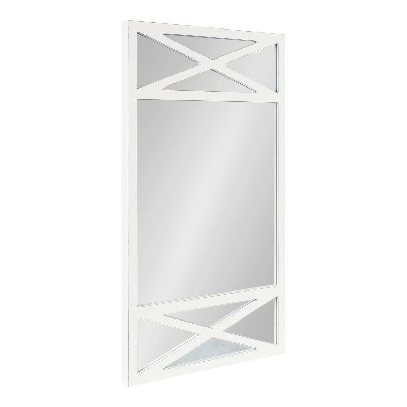 White Farmhouse Full Length Rectangular Bathroom Vanity Mirror