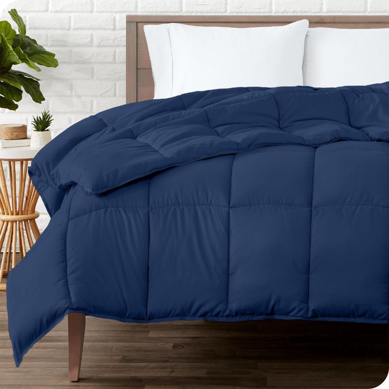 Twin/Twin XL Dark Blue Microfiber Reversible Comforter