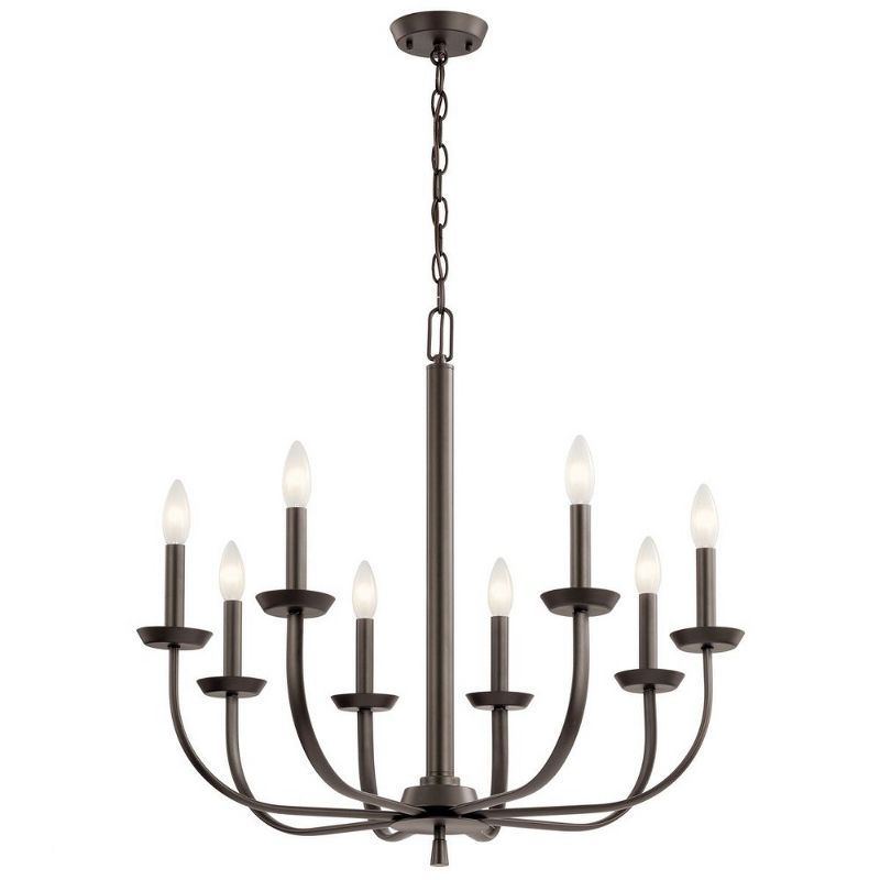 Olde Bronze 8-Light Candle Chandelier with Steel Frame