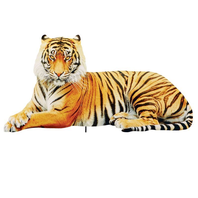 Realistic Metal Tiger Garden Stake for Outdoor Decor