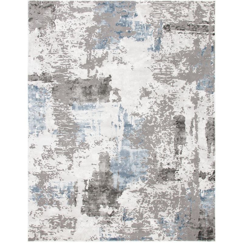 Elysian Shadows Abstract Gray 9' x 12' Hand-Knotted Rug