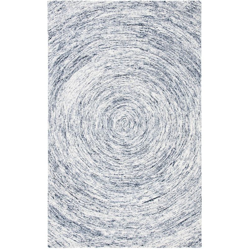Gray Hand-Tufted Wool 8' x 10' Rectangular Rug