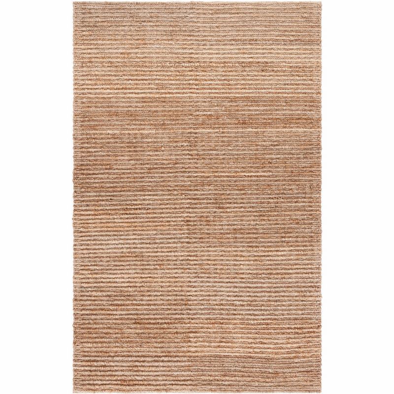 Ivory Handmade Jute 5' x 8' Rectangular Area Rug