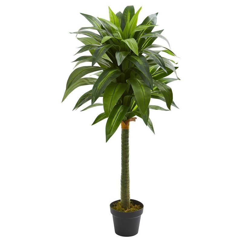 45-Inch Green Plastic Dracaena Faux Potted Plant