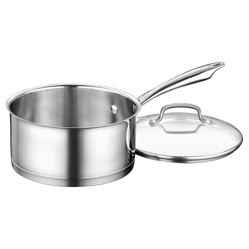 Cuisinart 3 Quart Stainless Steel Saucepan with Glass Lid