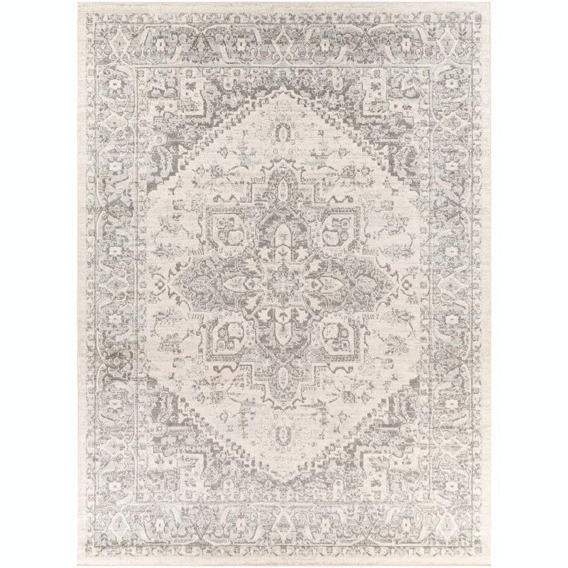 Chartres Light Gray Hand-Knotted Synthetic Area Rug