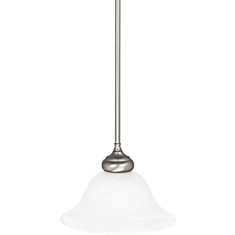 Samuel Mini Matte Nickel Glass Pendant with Energy Star