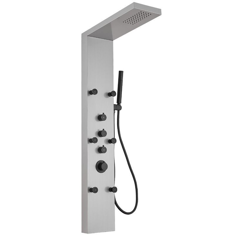 Black Nickel Multi-Function Rainfall Shower Panel System with Body Jets