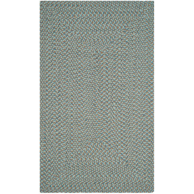 Handmade Multicolor Braided Wool-Cotton Oval Rug, 3'x5'