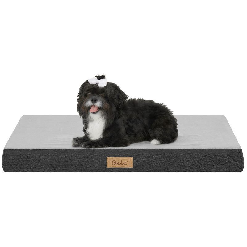 Ash Grey Medium Orthopedic Elevated Chew Resistant Pet Mattress