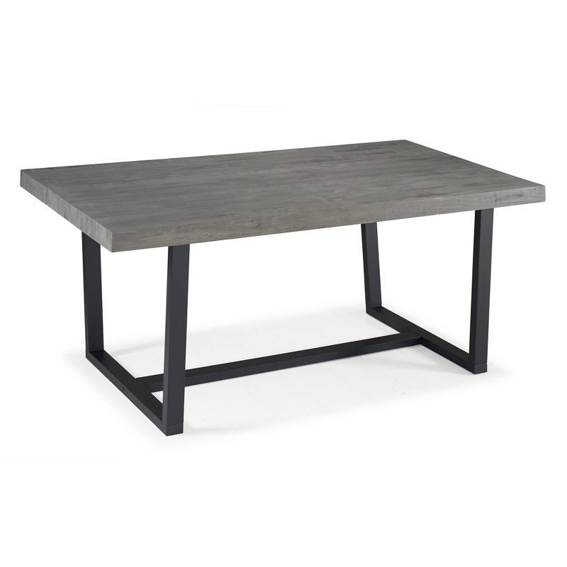 72" Grey Rustic Farmhouse Solid Wood Dining Table