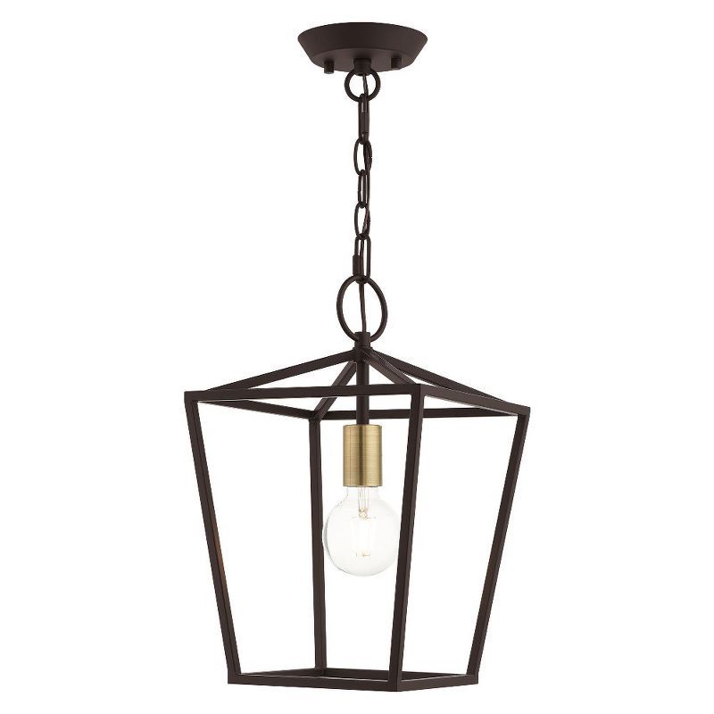 Devonshire Bronze Metal LED Indoor/Outdoor Convertible Pendant