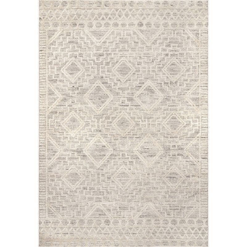 Cameron High Low Moroccan Textured 5'x8' Area Rug in Beige