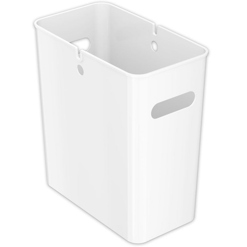 Polar White 4.2 Gallon Touchless Plastic Trash Can