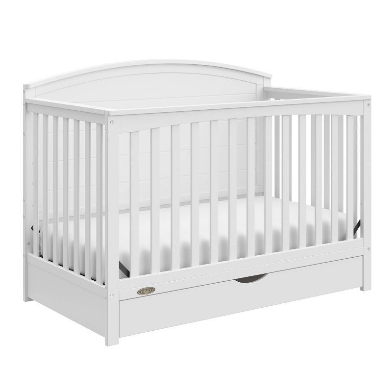 White Pine 5-in-1 Convertible Crib with Drawer