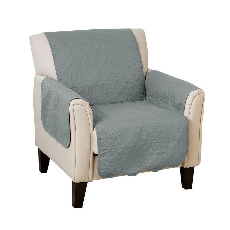 Mirage Gray Quilted Reversible Chair Furniture Protector