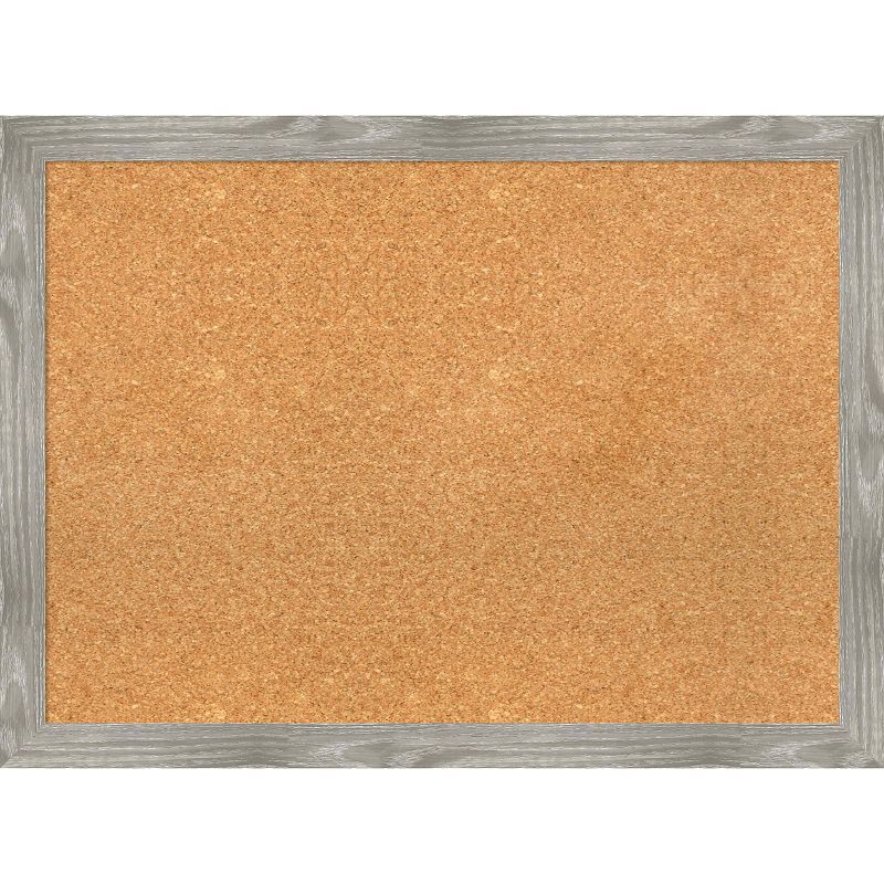 Dove Greywash Rustic Wood Framed Corkboard, 28x20