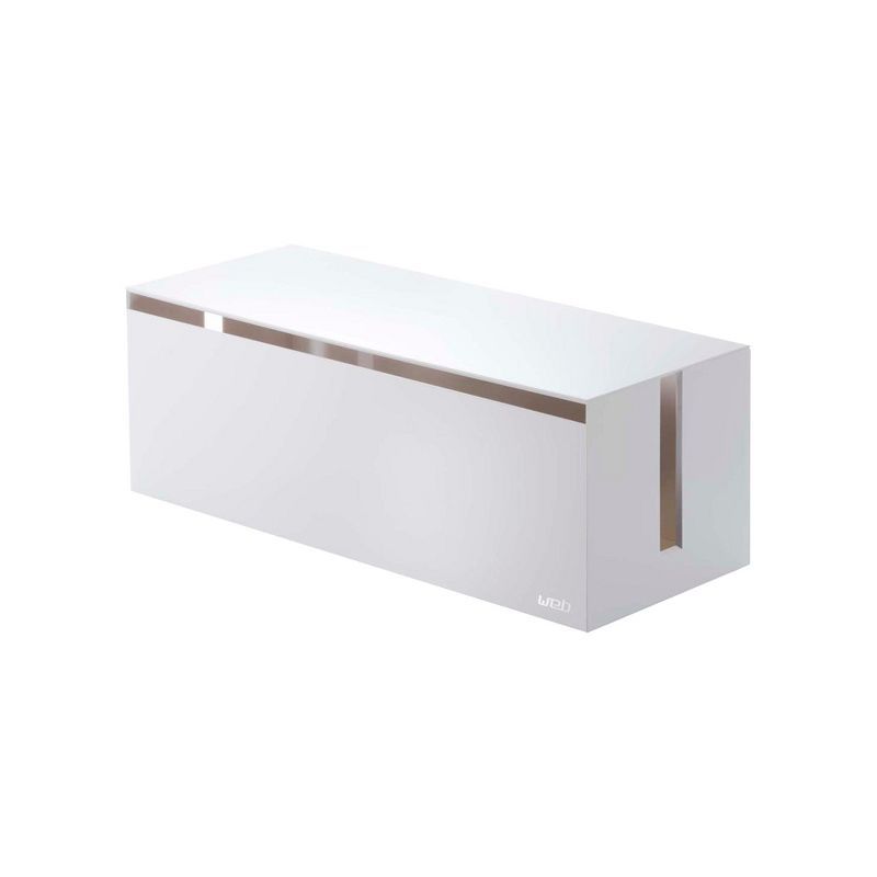 White ABS Plastic Lidded Cable Storage Box