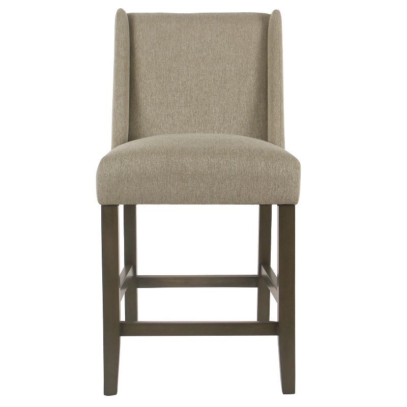 Dinah Heathered Tan Modern Counter Stool with Cushioned Comfort