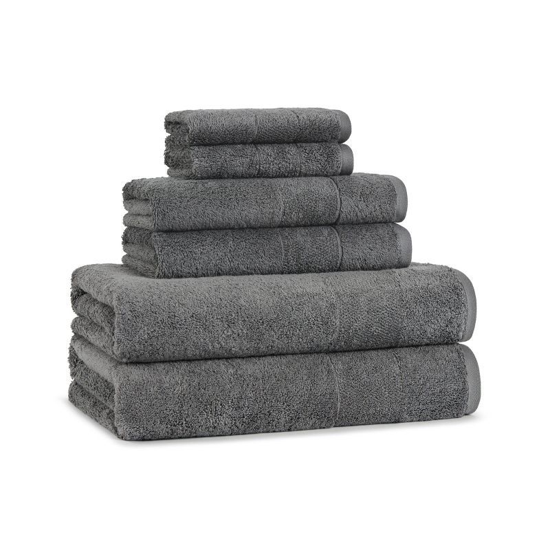 Aston & Arden Pewter Turkish Cotton 6-Piece Towel Set