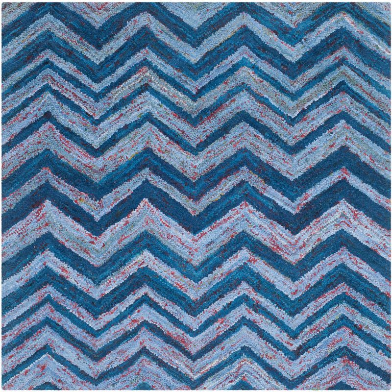 Nantucket 6' x 6' Blue Handmade Tufted Square Rug
