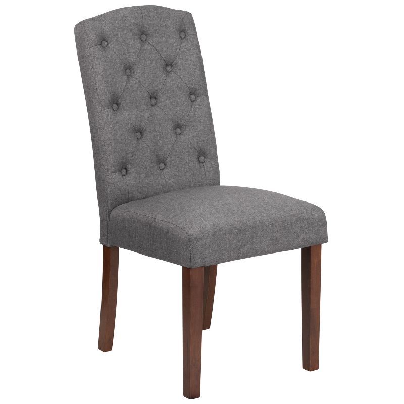 Hercules Grove Park High-Back Gray Fabric Parsons Side Chair