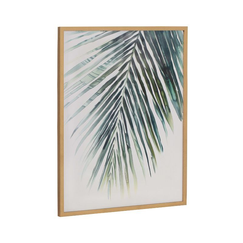 Gold Framed Tropical Palm Botanical Print, 16x20