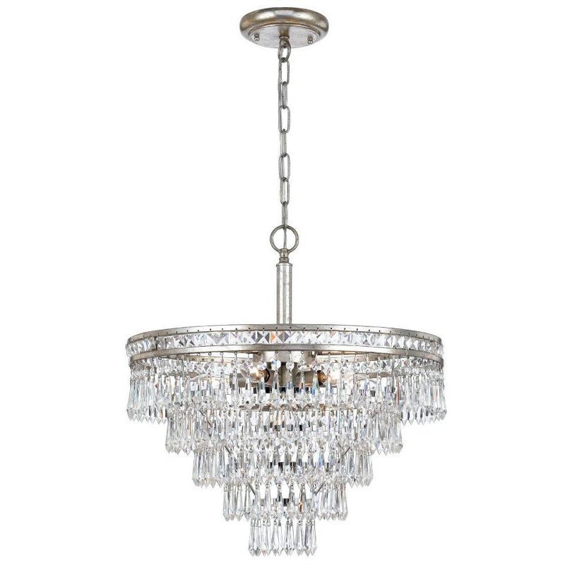Mercer Mini Olde Silver Crystal Convertible Chandelier