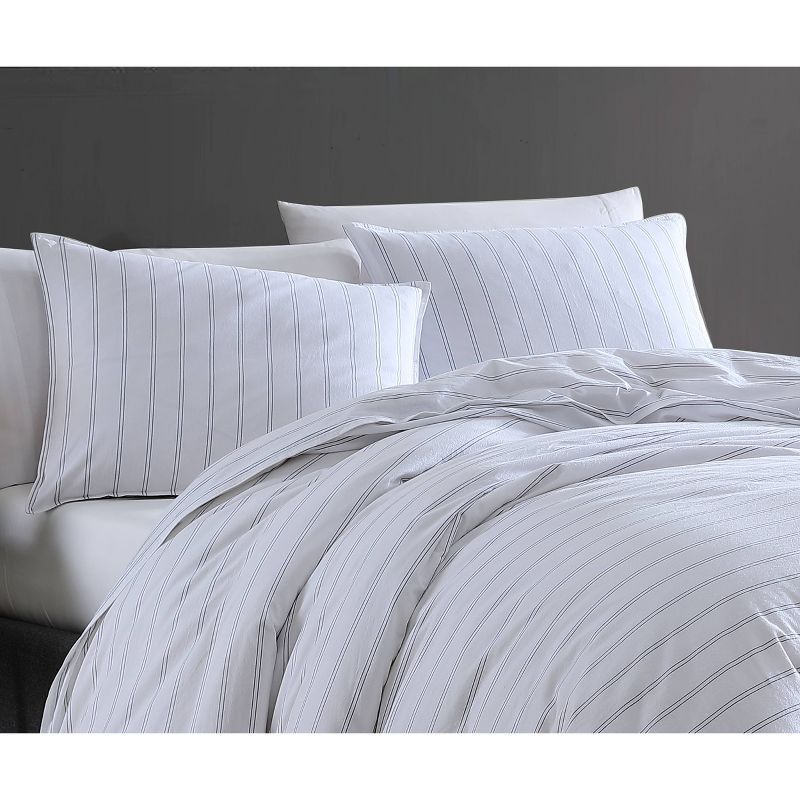 Twin Black and White Cotton Reversible Comforter Set