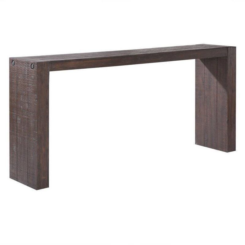 Weathered Medium Wood Rectangular Hallway Table with Storage