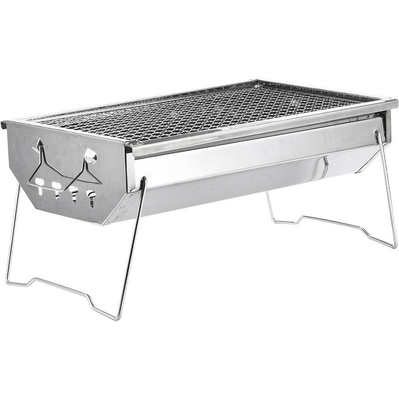 Compact Stainless Steel Folding Charcoal Hibachi Grill