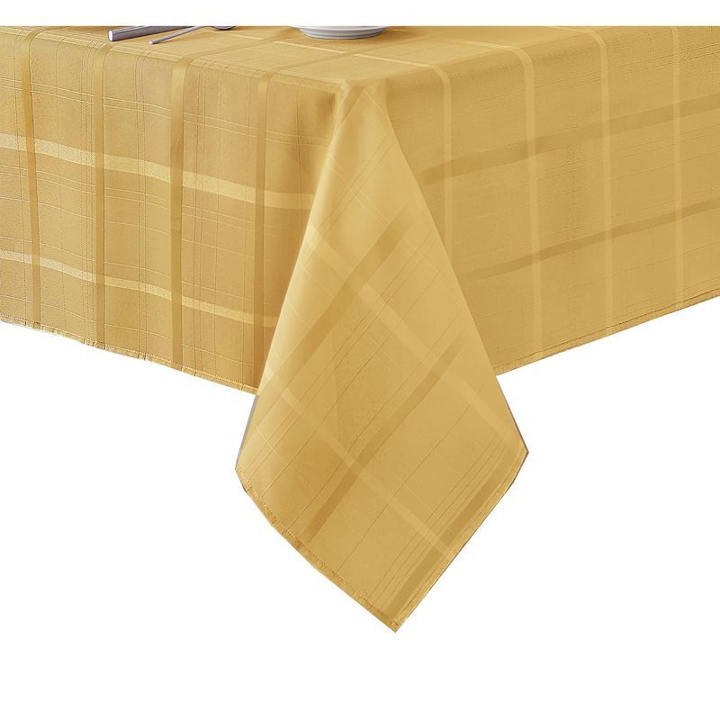 Ribbon Gold Stain Resistant Polyester Rectangular Tablecloth